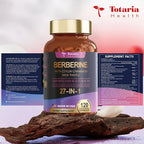 Totaria 27-in-1 Berberine Supplement with Ceylon Cinnamon, Milk Thistle |120 Caps